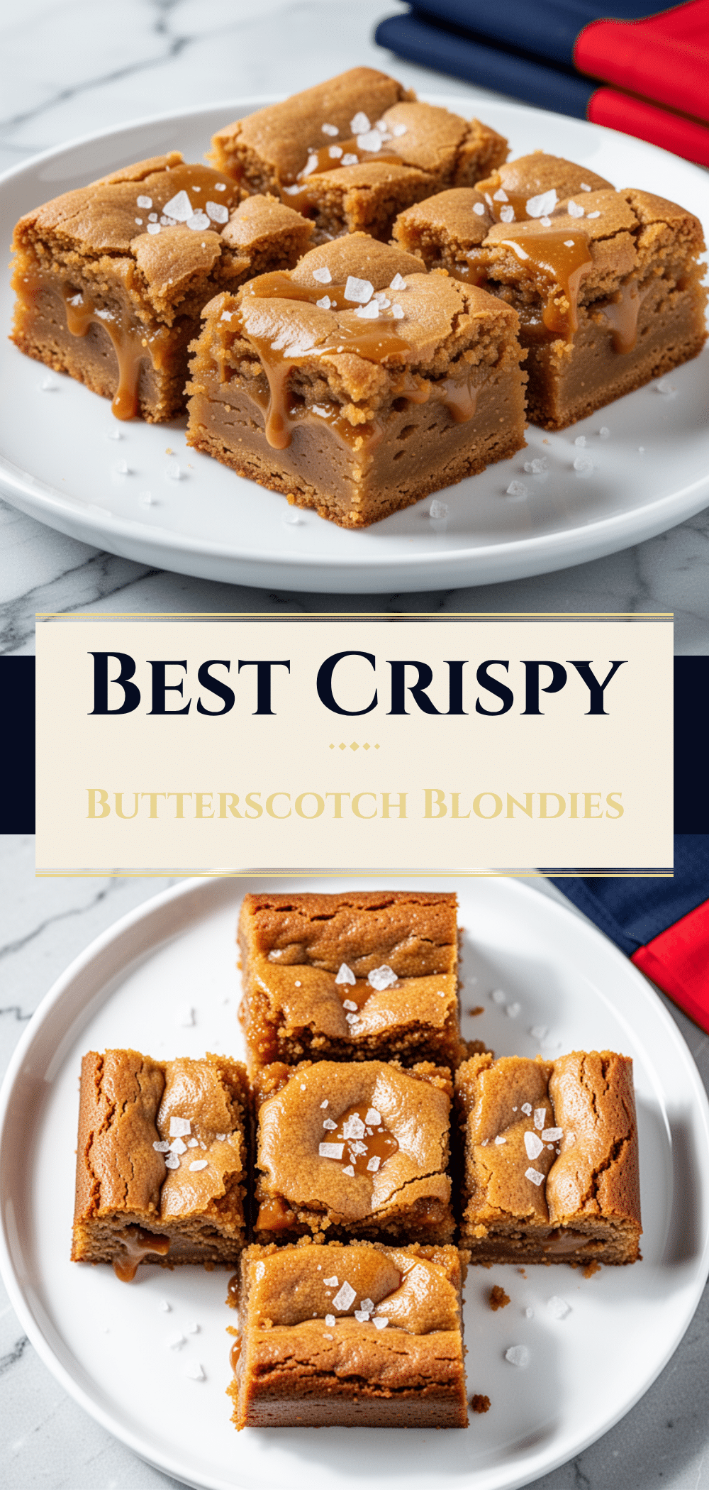 Football Tailgate Butterscotch Blondies with Flaky Sea Salt 5 Football Tailgate Butterscotch Blondies recipe