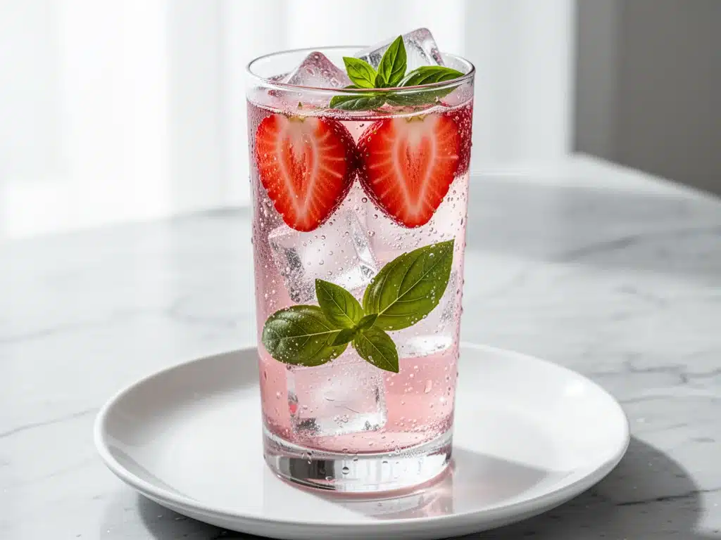 fresh strawberry basil lemonade - featured image