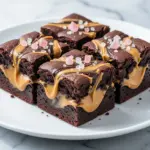 fudgy peanut butter swirl brownies - featured image