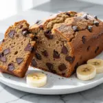 gluten-free banana bread with dark chocolate chunks - featured image
