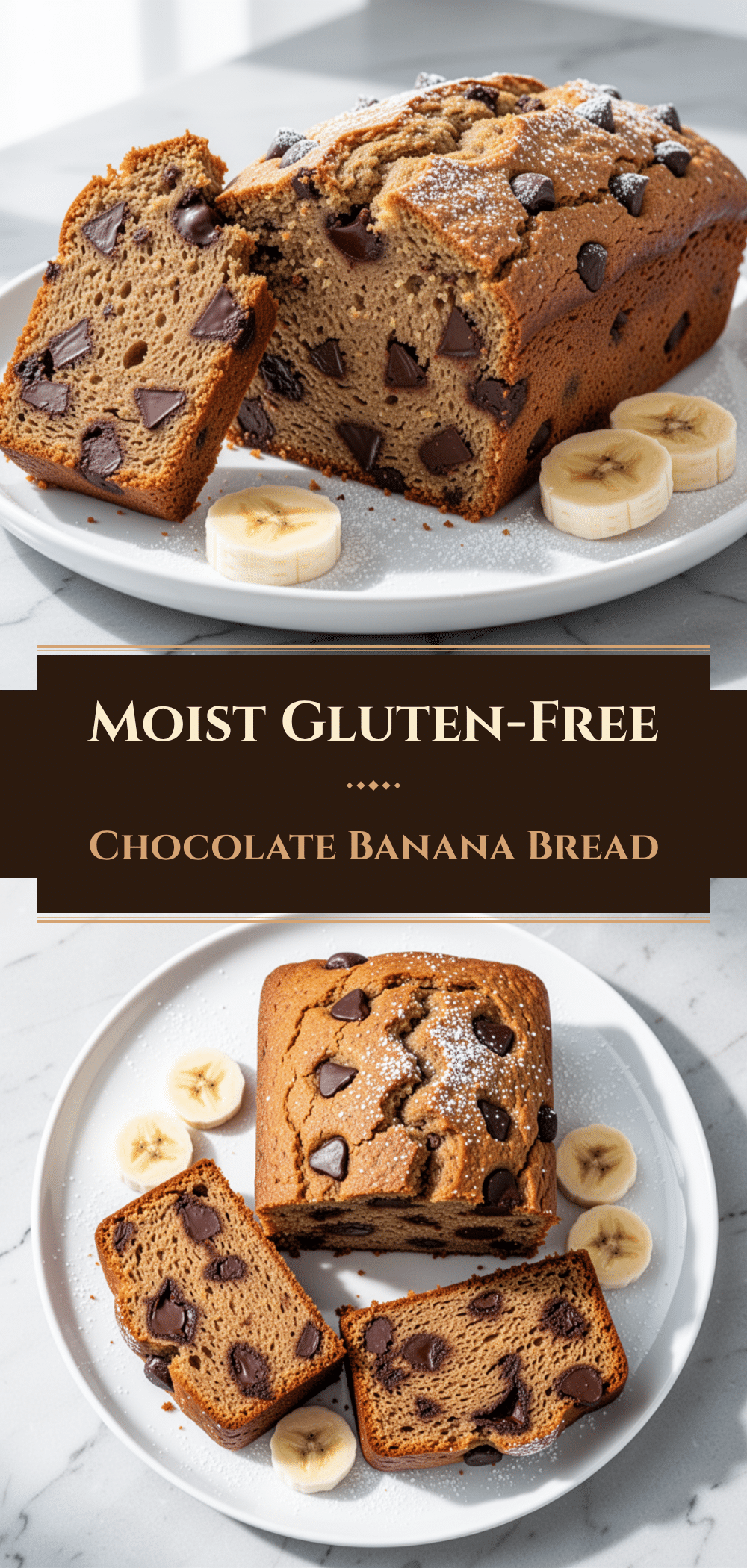 Gluten-Free Banana Bread: 3-Ingredient Dark Chocolate 5 gluten-free banana bread with dark chocolate chunks recipe