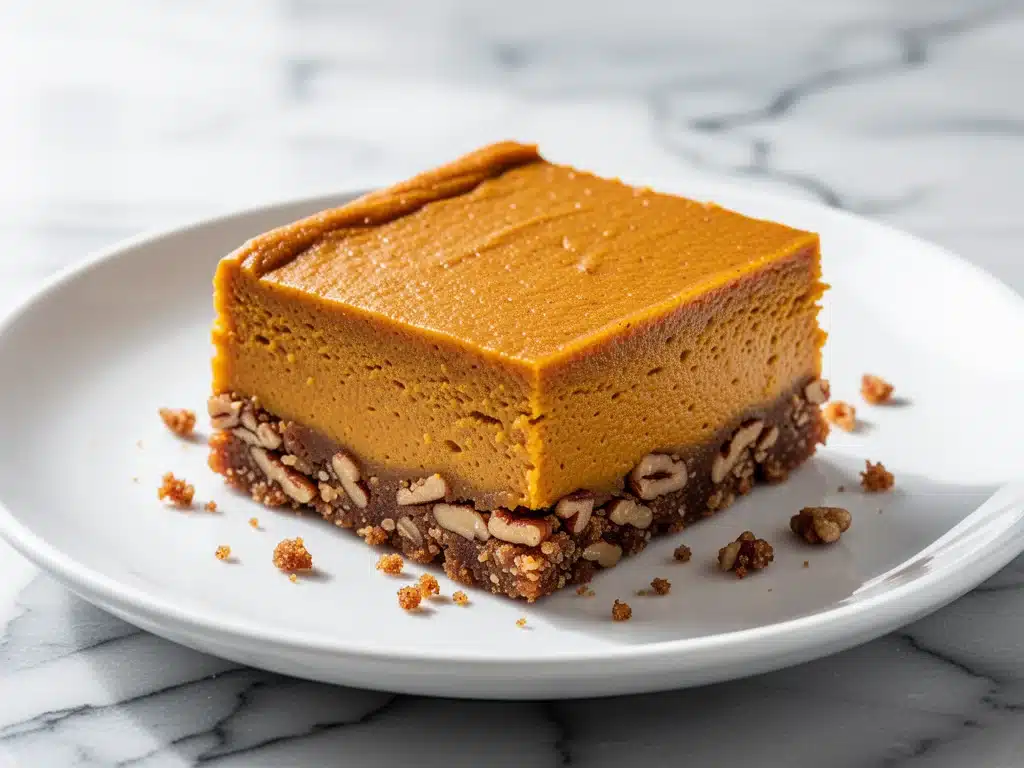 gooey pumpkin cheesecake bars - featured image