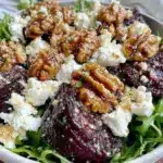 harvest roasted beet and goat cheese salad - featured image