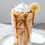 high-protein peanut butter banana smoothie - featured image