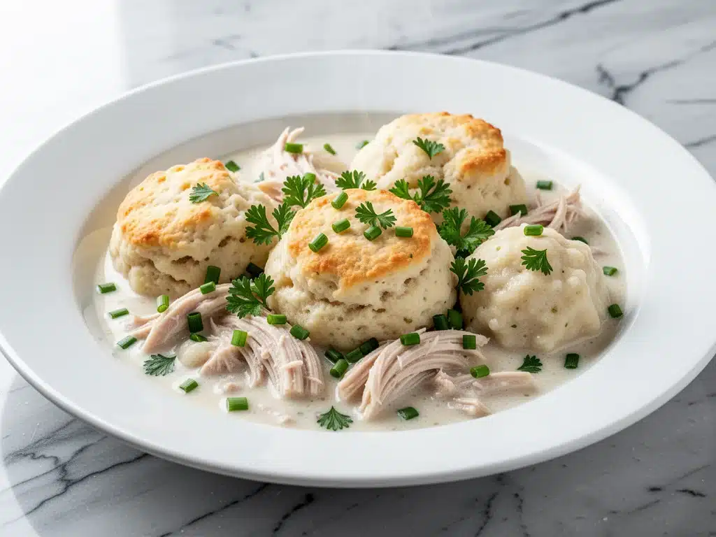 Instant Pot creamy chicken and dumplings - featured image