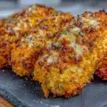 keto crispy parmesan crusted chicken tenders - featured image