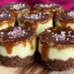 keto salted caramel cheesecake bites - featured image