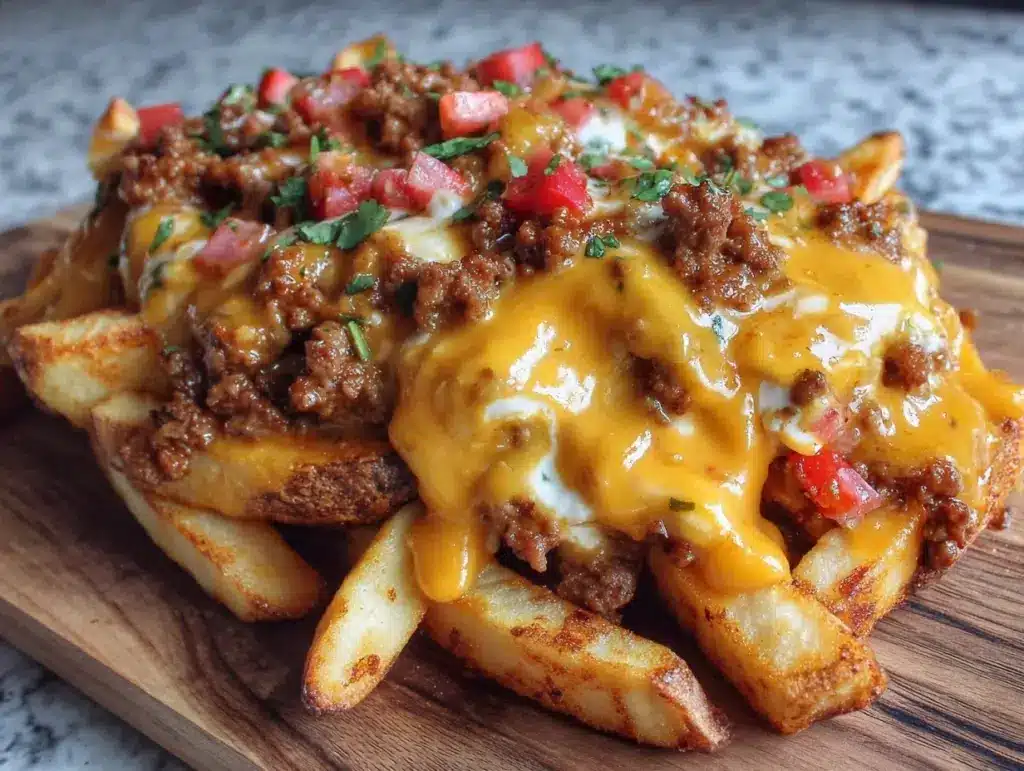 loaded nacho cheese fries - featured image