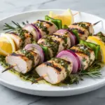 Mediterranean lemon herb grilled chicken skewers - featured image