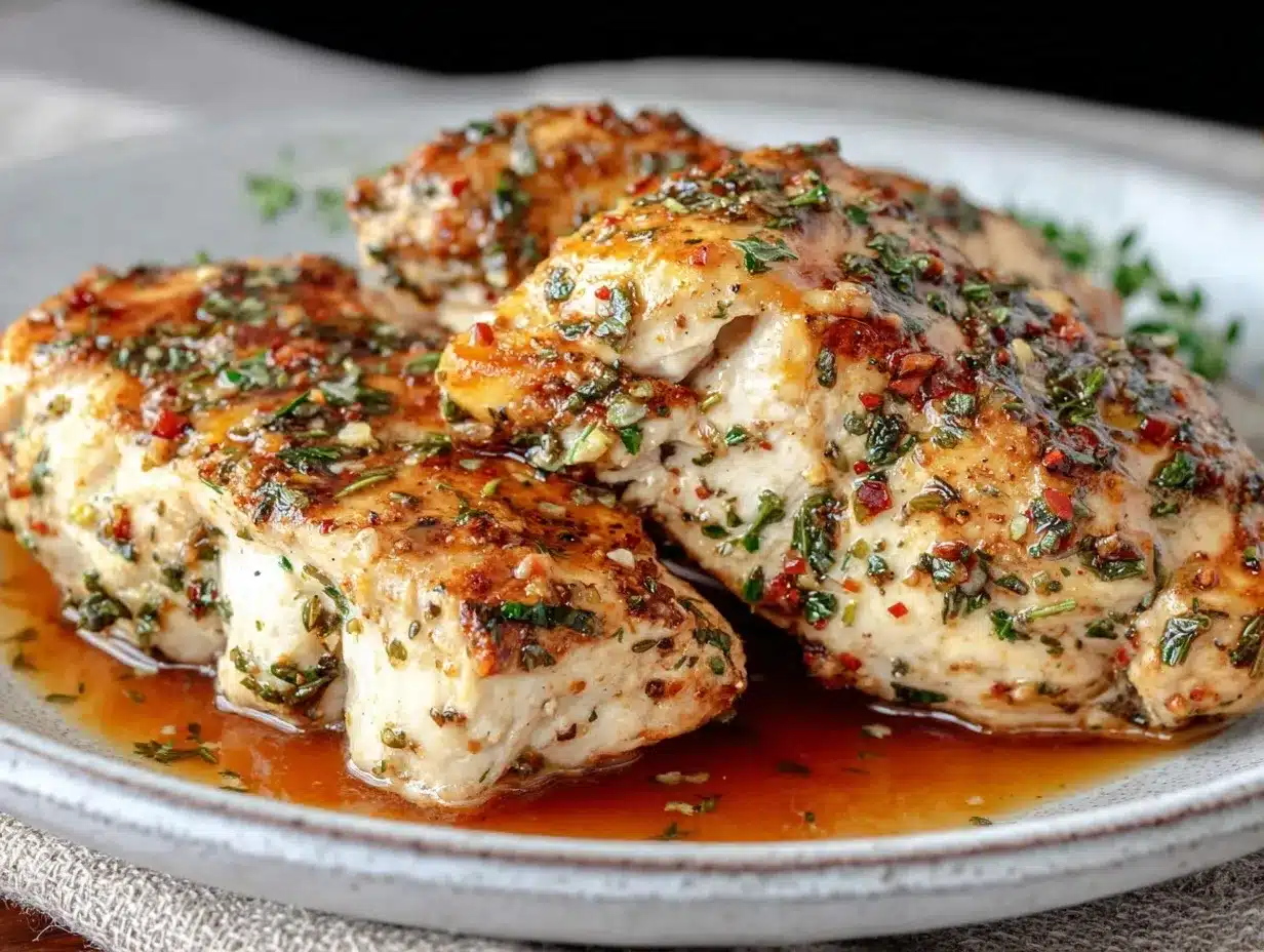 Never-Dry Oven Baked Chicken Breast: Grandma’s Garlic Herb Way 4 never-dry oven baked chicken breast preparation steps