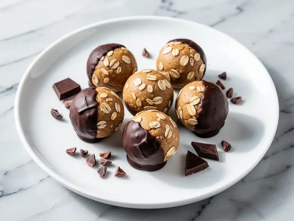 no-bake peanut butter protein balls - featured image