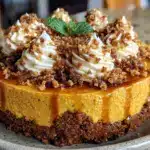 no-bake pumpkin cheesecake - featured image