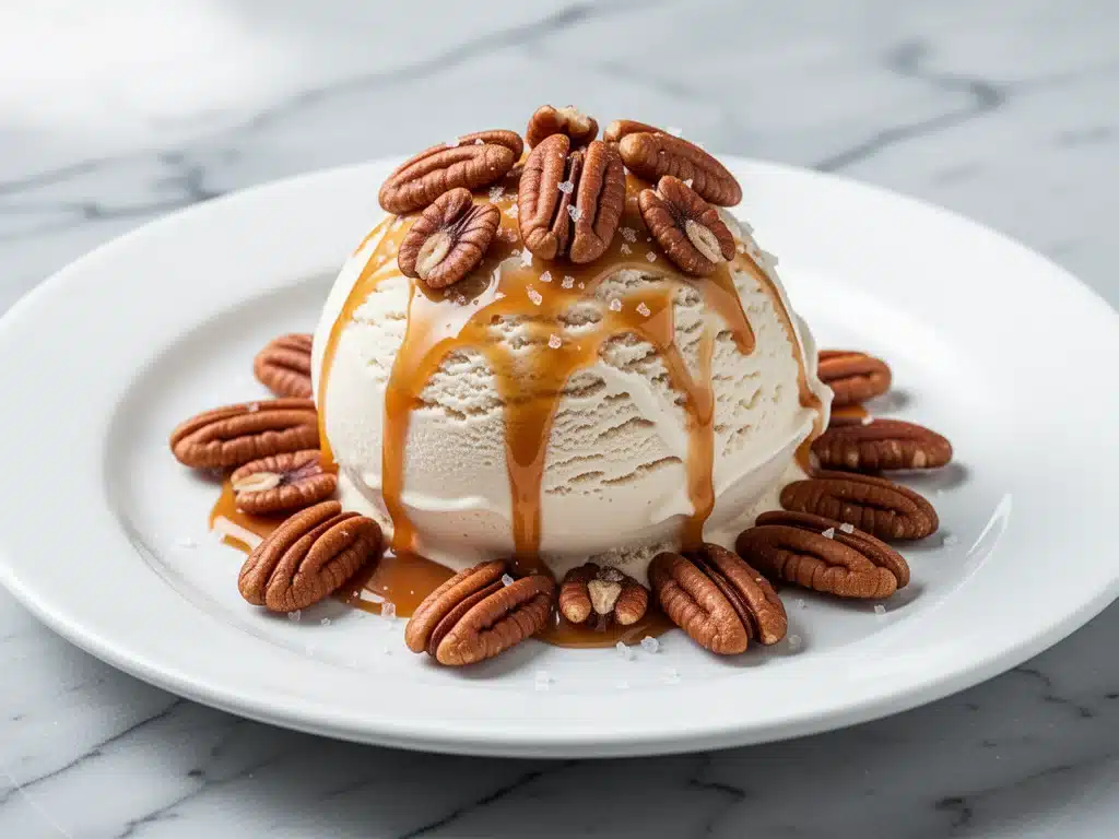 no-churn salted caramel ice cream - featured image
