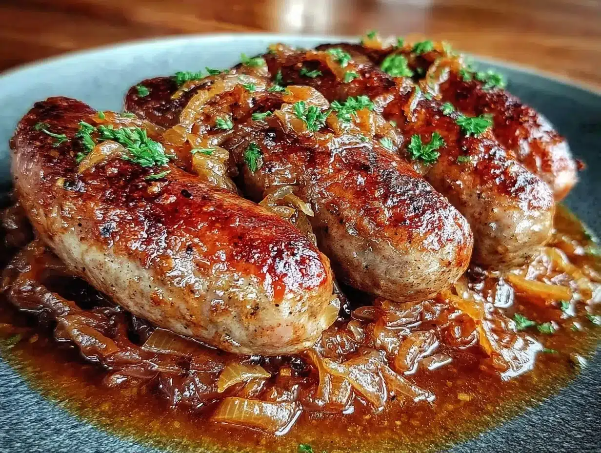 Oktoberfest Beer Braised Bratwurst: Perfect 2-Portion Recipe 4 Oktoberfest beer braised bratwurst preparation steps