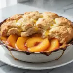 old-fashioned peach cobbler - featured image