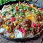 One-Pan Cheesy Ground Beef Taco Skillet - featured image