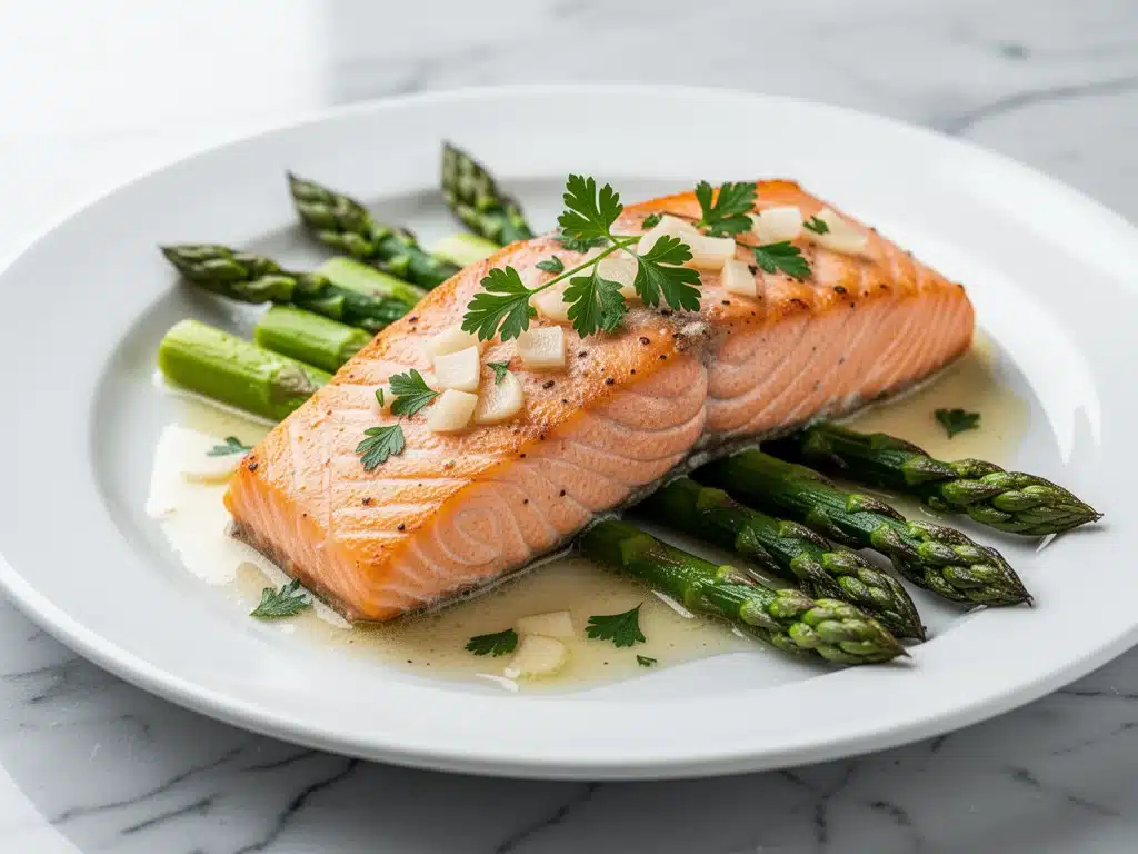 one pan garlic butter salmon - featured image