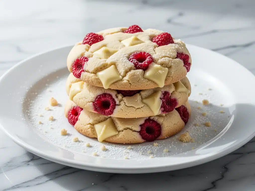 Raspberry White Chocolate Shortbread Cookies - featured image