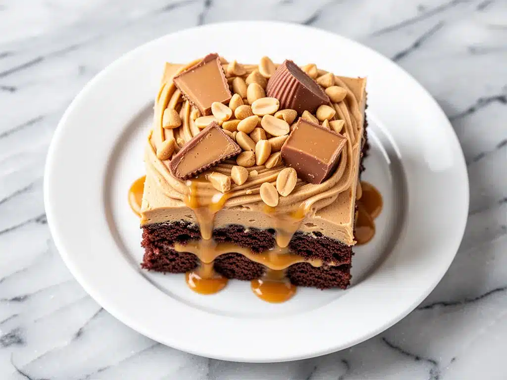 Reeses Peanut Butter Poke Cake: Perfect Game Day Dessert 4 Reeses Peanut Butter Poke Cake preparation steps