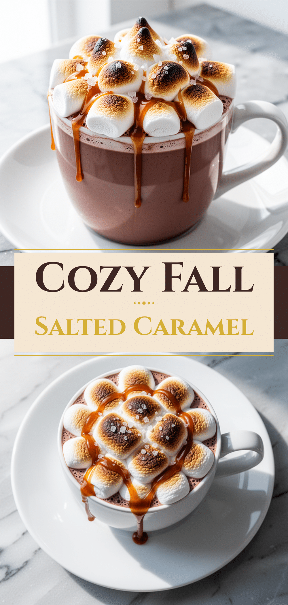 Fall Salted Caramel Hot Chocolate with Toasted Marshmallow Cream 5 salted caramel hot chocolate recipe