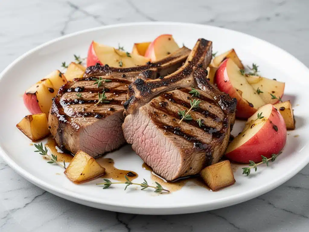 Home 3 Sheet Pan Balsamic Pork Chops with Roasted Apples - featured image