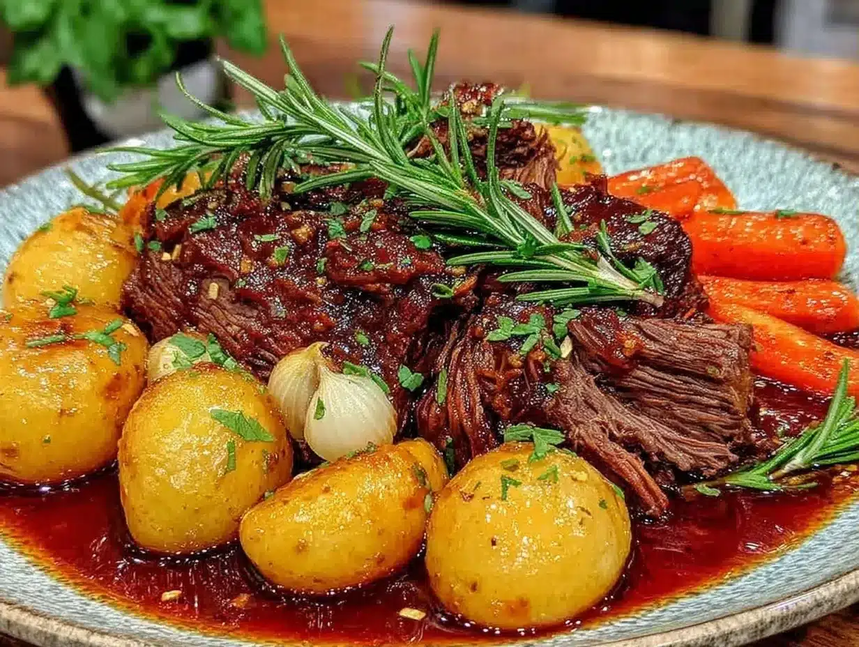 Slow Cooker Pot Roast: Cheap One-Person Budget Dinner 4 slow cooker pot roast preparation steps