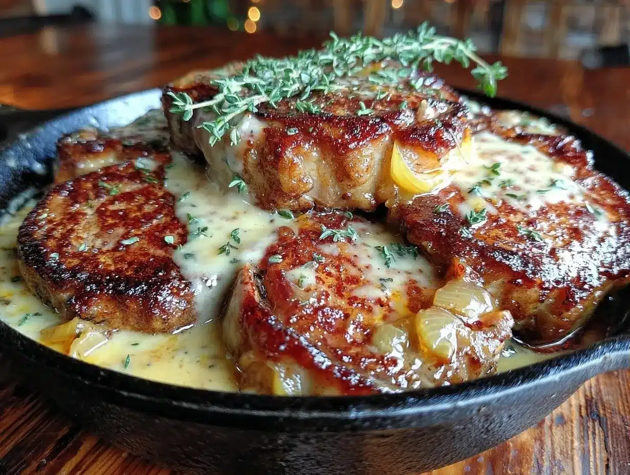 Smothered Pork Chops: Best Creamy Onion Gravy Recipe 4 smothered pork chops with creamy onion gravy preparation steps