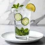 sparkling cucumber mint mocktail - featured image