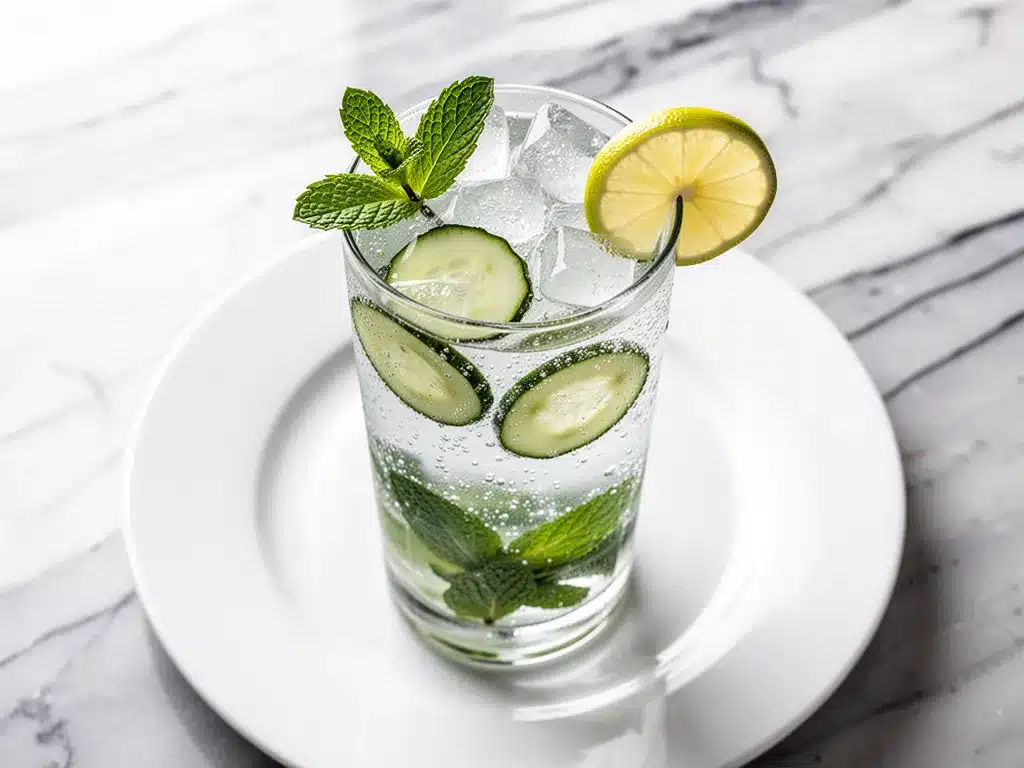 Cucumber Mint Mocktail: Easy 3-Ingredient Refreshing Recipe 4 sparkling cucumber mint mocktail preparation steps
