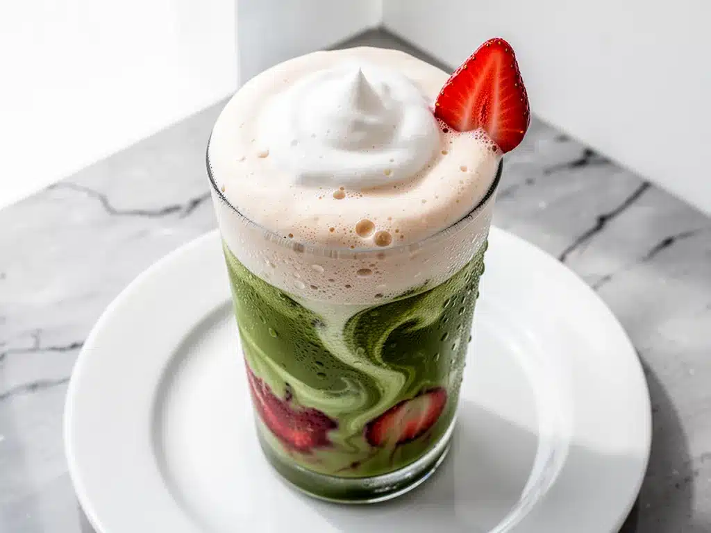 Strawberry Matcha Latte: Best Weekend Brunch Recipe 4 strawberry matcha latte preparation steps
