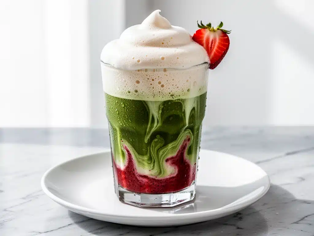 strawberry matcha latte - featured image