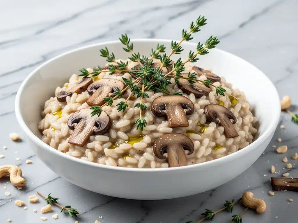 Home 2 vegan creamy mushroom risotto - featured image