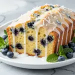 vegan lemon blueberry loaf - featured image